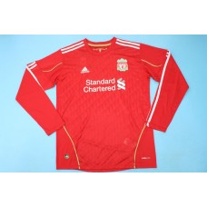 Liverpool 11/12 Home Red Long Sleeve Soccer Jersey